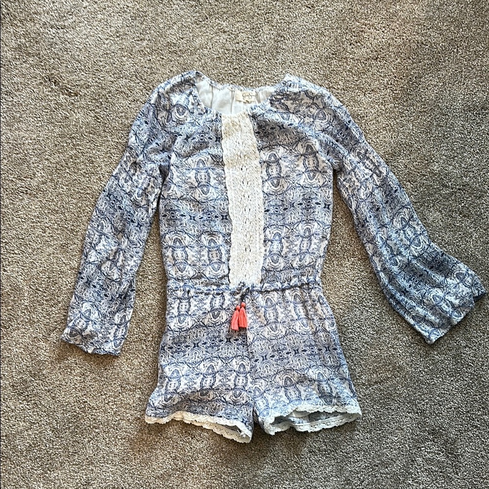 Jessica Simpson Blue and White Kids One Piece